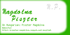 magdolna piszter business card